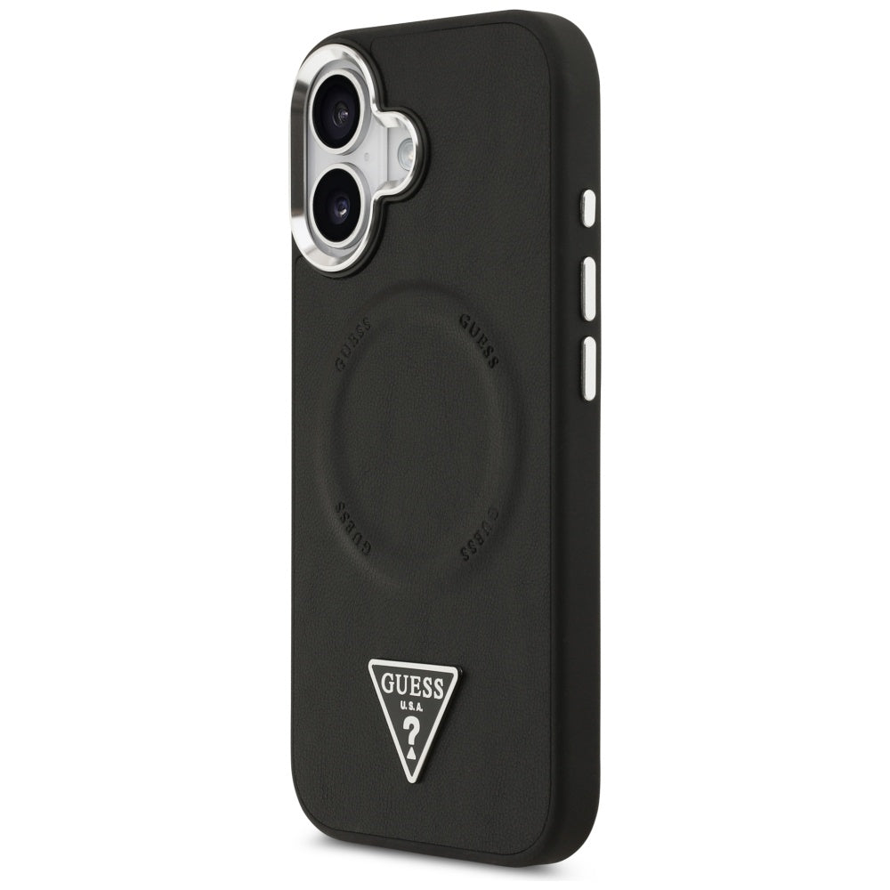Husa de protectie Guess Hardcase Triangle Logo MagSafe (GUHMP17SPSDTSCMK) compatibil cu iPhone 17, Negru