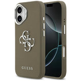Husa de protectie Guess Hardcase Grained Big 4G Classic Logo (GUHCP17SPG4SMCEW) compatibil cu iPhone 17, Maro