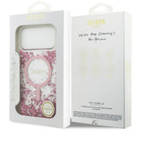 Husa de protectie Guess Resin Bottom Glitter compatibil cu iPhone 17 Pro Max, Roz