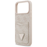Husa de protectie Guess Hardcase 4G Double Card Triangle (GUHCP17XP4TPP) compatibil cu iPhone 17 Pro Max, Roz