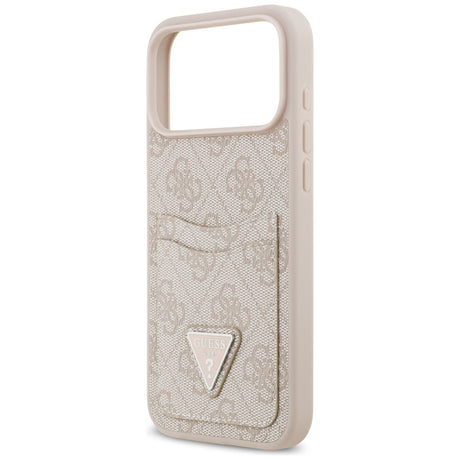 Husa de protectie Guess Hardcase 4G Double Card Triangle (GUHCP17XP4TPP) compatibil cu iPhone 17 Pro Max, Roz
