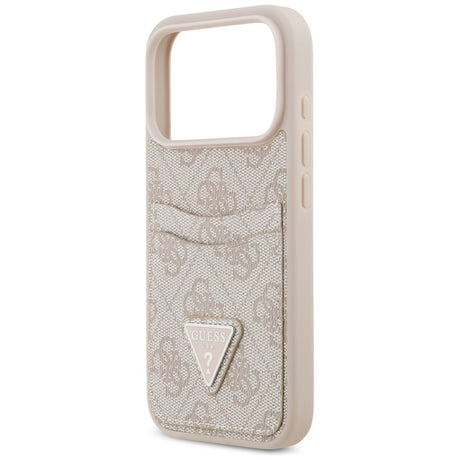 Husa de protectie Guess Hardcase 4G Double Card Triangle (GUHCP17LP4TPP) compatibil cu iPhone 17 Pro, Roz