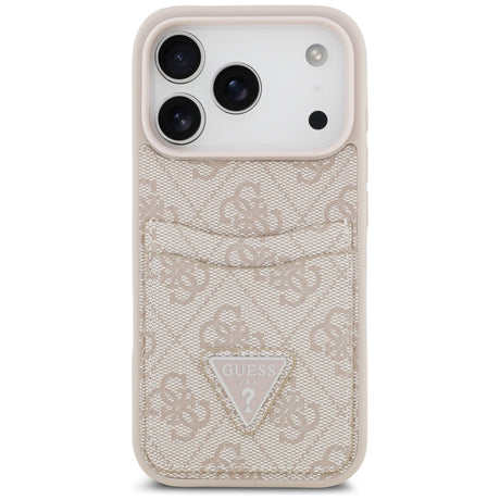 Husa de protectie Guess Hardcase 4G Double Card Triangle (GUHCP17LP4TPP) compatibil cu iPhone 17 Pro, Roz