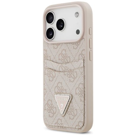 Husa de protectie Guess Hardcase 4G Double Card Triangle (GUHCP17LP4TPP) compatibil cu iPhone 17 Pro, Roz