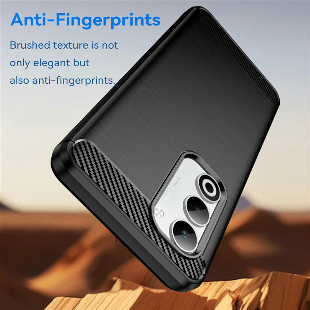 Husa de protectie Techsuit Carbon Silicone compatibil cu Oppo A5 4G / A5 5G, Negru