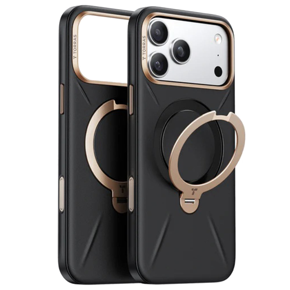 Husa de protectie Torras QPRO Leather Series compatibil cu iPhone 17 Pro Max, Negru