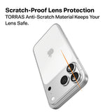 Folie de protectie Torras Lensguard Camera compatibil cu iPhone 17 Pro, Negru