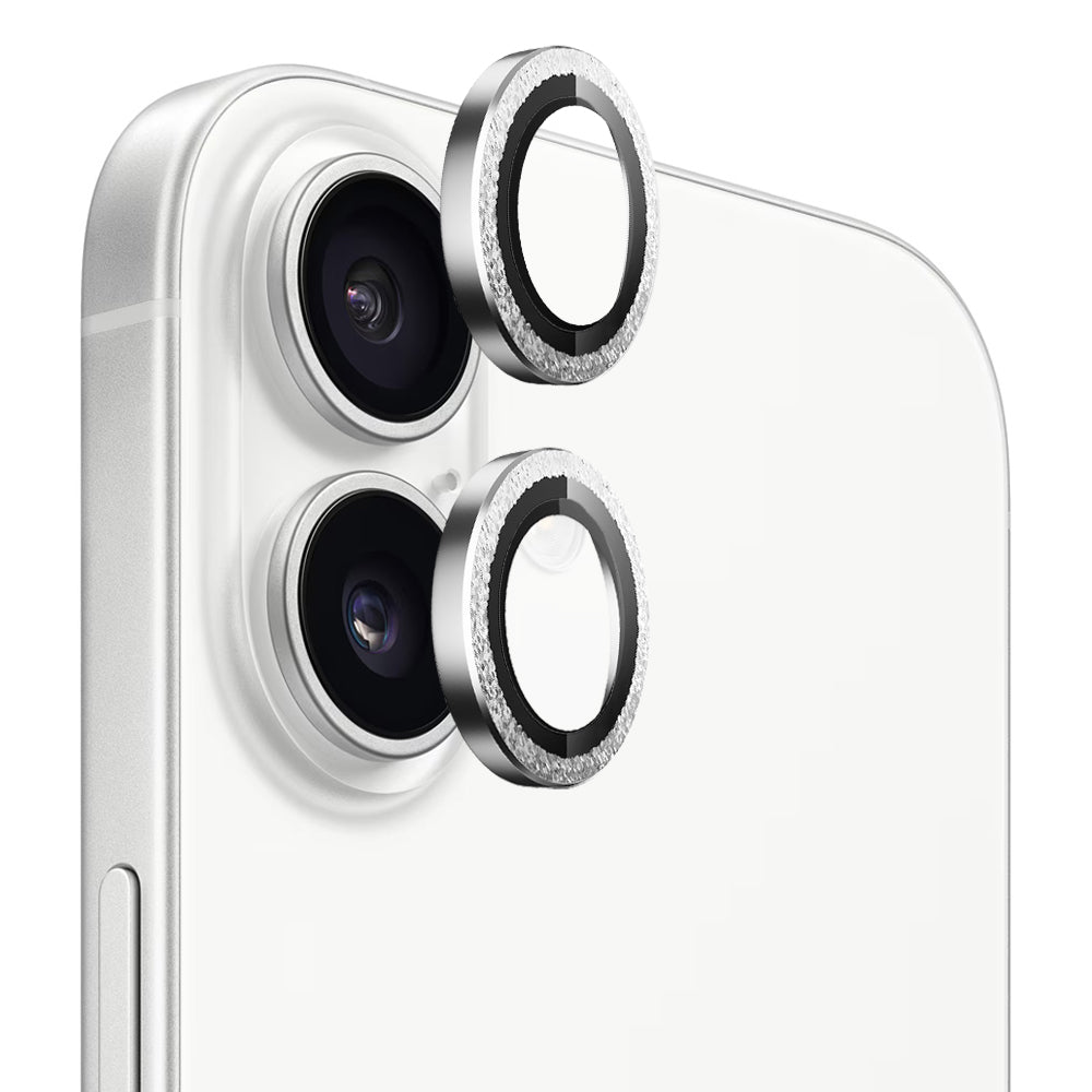 Folie de protectie Blueo Original Metal Frame Lens Glass compatibil cu iPhone 17, Argintiu Diamond