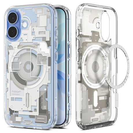 Husa de protectie Spigen Ultra Hybrid Zero One MagSafe (ACS10386) compatibil cu iPhone 17, Titanium Natural