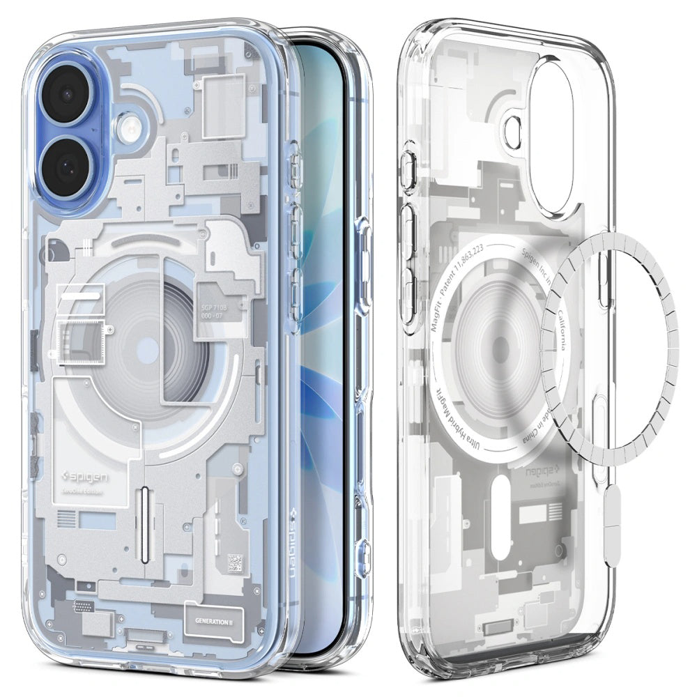 Husa de protectie Spigen Ultra Hybrid Zero One MagSafe (ACS10385) compatibil cu iPhone 17, Alb