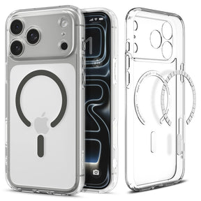 Husa de protectie Spigen Ultra Hybrid MagSafe (ACS10283) compatibil cu iPhone 17 Pro Max, Transparent /Graphite