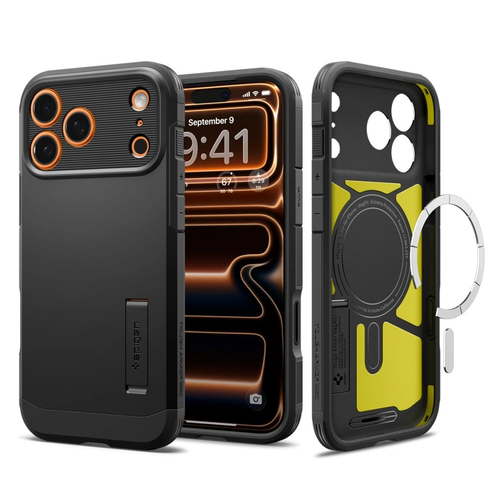 Husa pentru iPhone 17 Pro - Spigen Tough Armor "T"  MagSafe (ACS10361) - Black