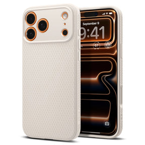 Husa de protectie Spigen Liquid Air (ACS10334) compatibil cu iPhone 17 Pro, Titanium Natural