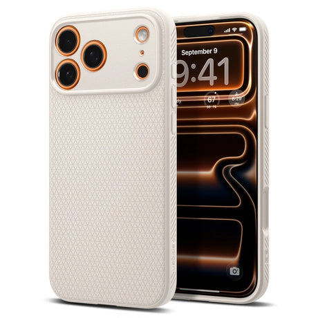 Husa de protectie Spigen Liquid Air (ACS10334) compatibil cu iPhone 17 Pro, Titanium Natural
