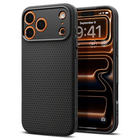 Husa de protectie Spigen Liquid Air (ACS10331) compatibil cu iPhone 17 Pro, Negru Mat