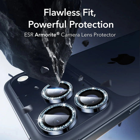 Folie de protectie ESR Armorite Camera Lens Protectors compatibil cu iPhone 14 Pro/Pro Max/15 Pro/Pro Max/16 Pro/Pro Max/17 Pro/Pro Max, Albastru Shimmer