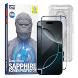 Folie de protectie Blueo Premium Sapphire Non Breaking / Scratching 9H Glass compatibil cu iPhone 16 Pro / iPhone 17 / iPhone 17 Pro, Negru