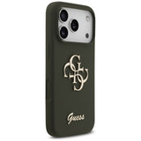 Husa de protectie Guess Silicone Big 4G Script (GUHCP17XSC4GSMA) compatibil cu iPhone 17 Pro Max, Kaki