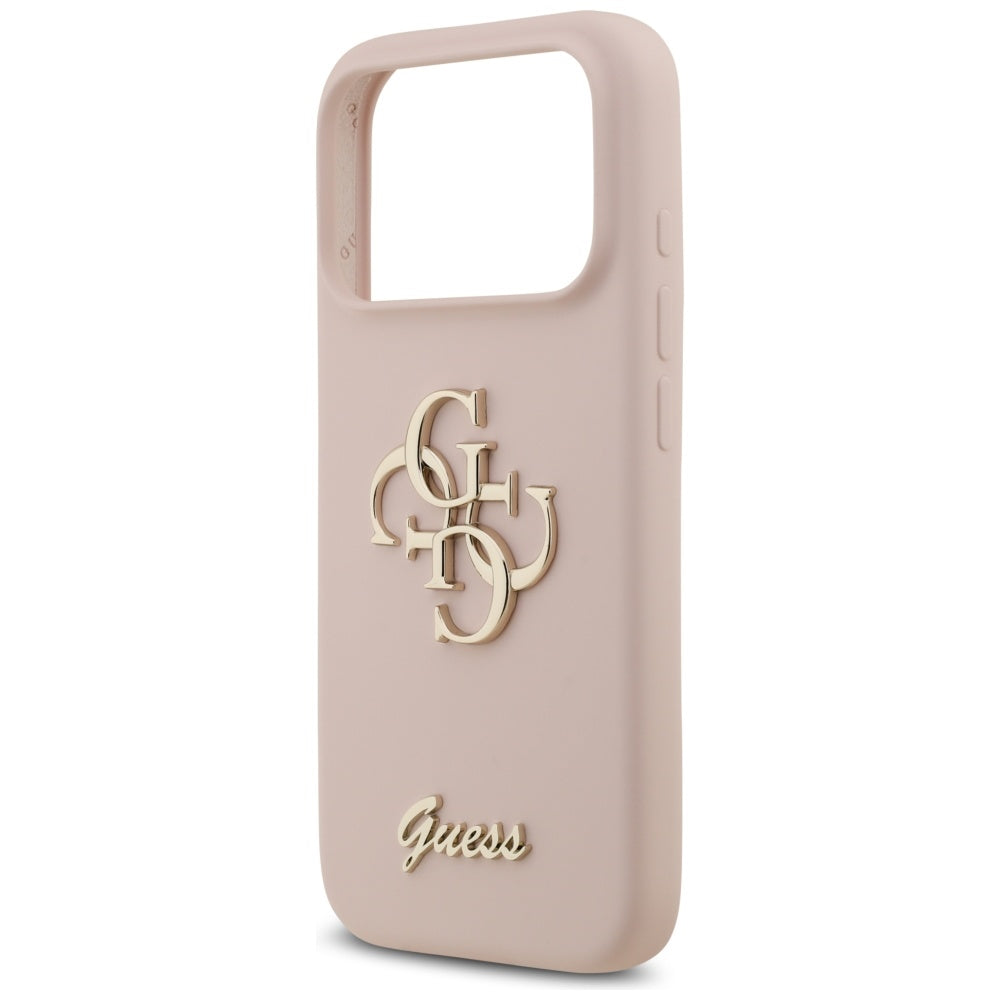 Husă Guess Silicone Big 4G Script pentru iPhone 17 Pro, roz