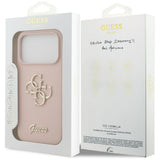 Husă Guess Silicone Big 4G Script pentru iPhone 17 Pro, roz