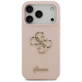 Husă Guess Silicone Big 4G Script pentru iPhone 17 Pro, roz