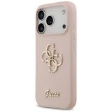 Husă Guess Silicone Big 4G Script pentru iPhone 17 Pro, roz