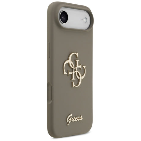 Husa de protectie Guess Silicone Big 4G Script (GUHCP17MSC4GSMW) compatibil cu iPhone 17 Air, Maro