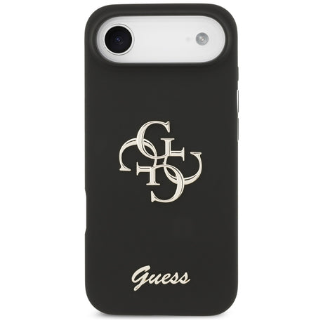 Husa de protectie Guess Silicone Big 4G Script (GUHCP17MSC4GSMK) compatibil cu iPhone 17 Air, Negru
