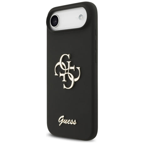 Husa de protectie Guess Silicone Big 4G Script (GUHCP17MSC4GSMK) compatibil cu iPhone 17 Air, Negru