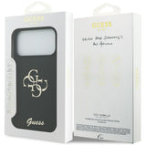 Guess Silicone Big 4G Script fekete tok iPhone 17 Pro Max készülékhez