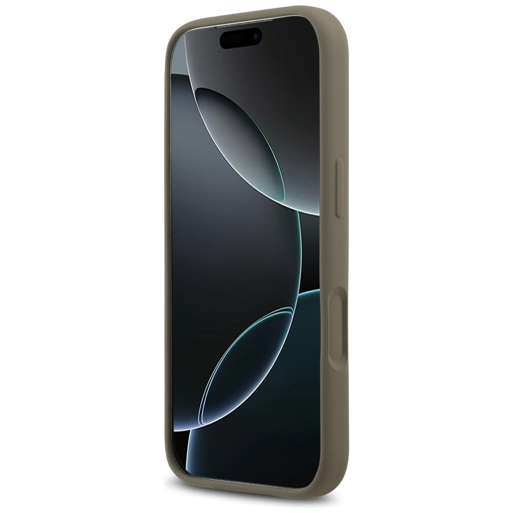 Husa de protectie Guess Silicone Big 4G Script (GUHCP17LSC4GSMW) compatibil cu iPhone 17 Pro, Maro