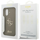 Husa de protectie Guess Silicone Big 4G Script (GUHCP17SSC4GSMW) compatibil cu iPhone 17, Maro