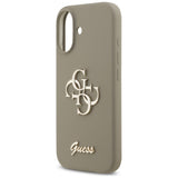 Husa de protectie Guess Silicone Big 4G Script (GUHCP17SSC4GSMW) compatibil cu iPhone 17, Maro