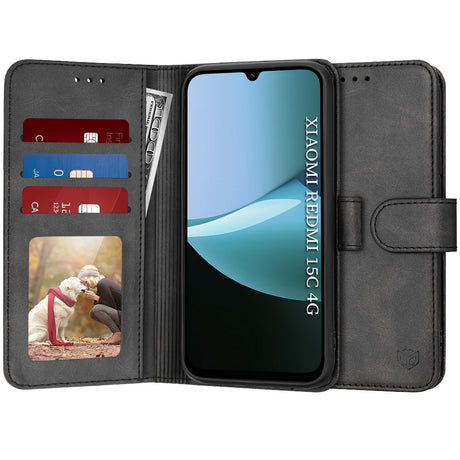 Husa de protectie Techsuit Diary Book compatibil cu Xiaomi Redmi 15C 4G / Redmi 15C 5G / Poco C85 4G, Negru