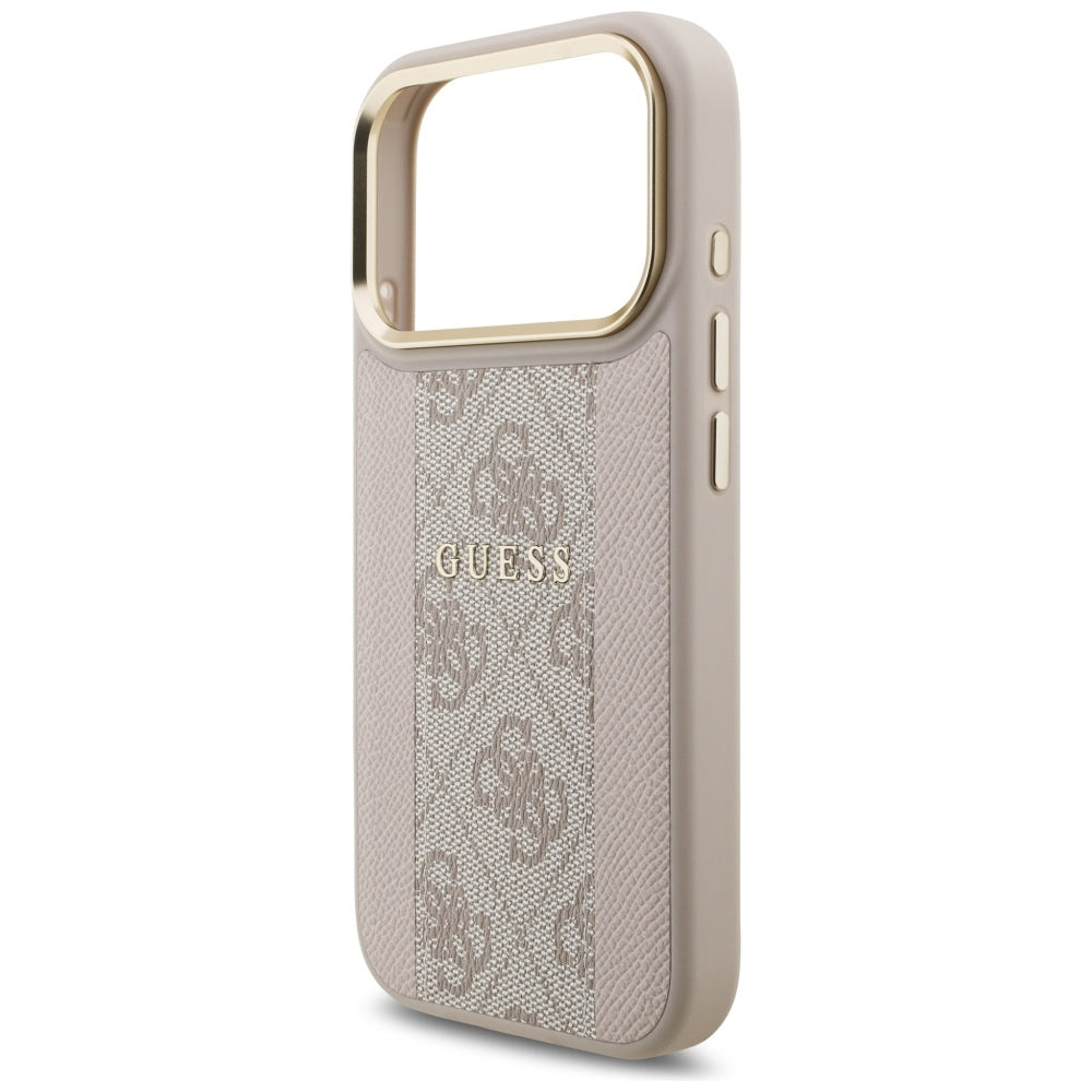 Husa de protectie Guess Hardcase 4G Stripe compatibil cu iPhone 17 Pro, Roz