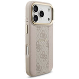 Husa de protectie Guess Hardcase 4G Stripe compatibil cu iPhone 17 Pro, Roz