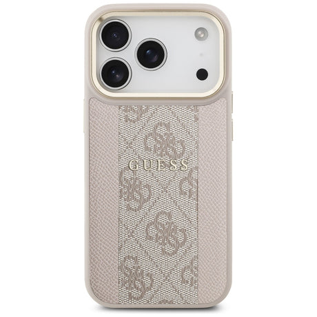Husa de protectie Guess Hardcase 4G Stripe compatibil cu iPhone 17 Pro, Roz