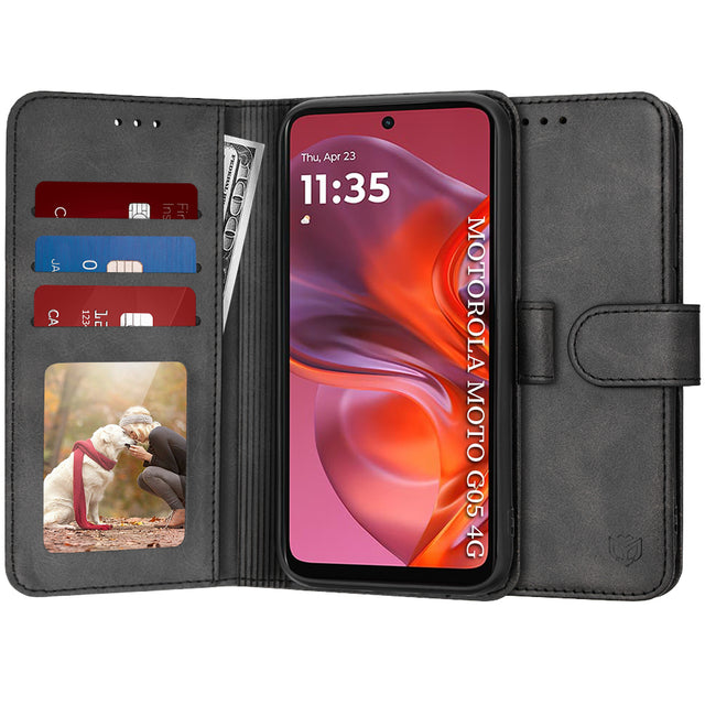 Husa de protectie Techsuit Diary Book compatibil cu Motorola Moto G05 / E15, Negru