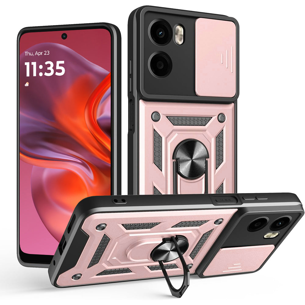 Husa de protectie Techsuit CamShield Series compatibil cu Motorola Moto G05 / E15, Roz Auriu