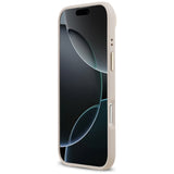 Husa de protectie Guess Grained Strass Logo MagSafe (GUHMP17MPGCRMDEP) compatibil cu iPhone 17 Air, Roz