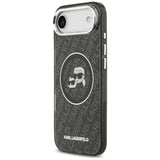 Husa de protectie Karl Lagerfeld IML Glitter K&C Heads Logo MagSafe (KLHMP17MHMKBKCHOK) compatibil cu iPhone 17 Air, Negru