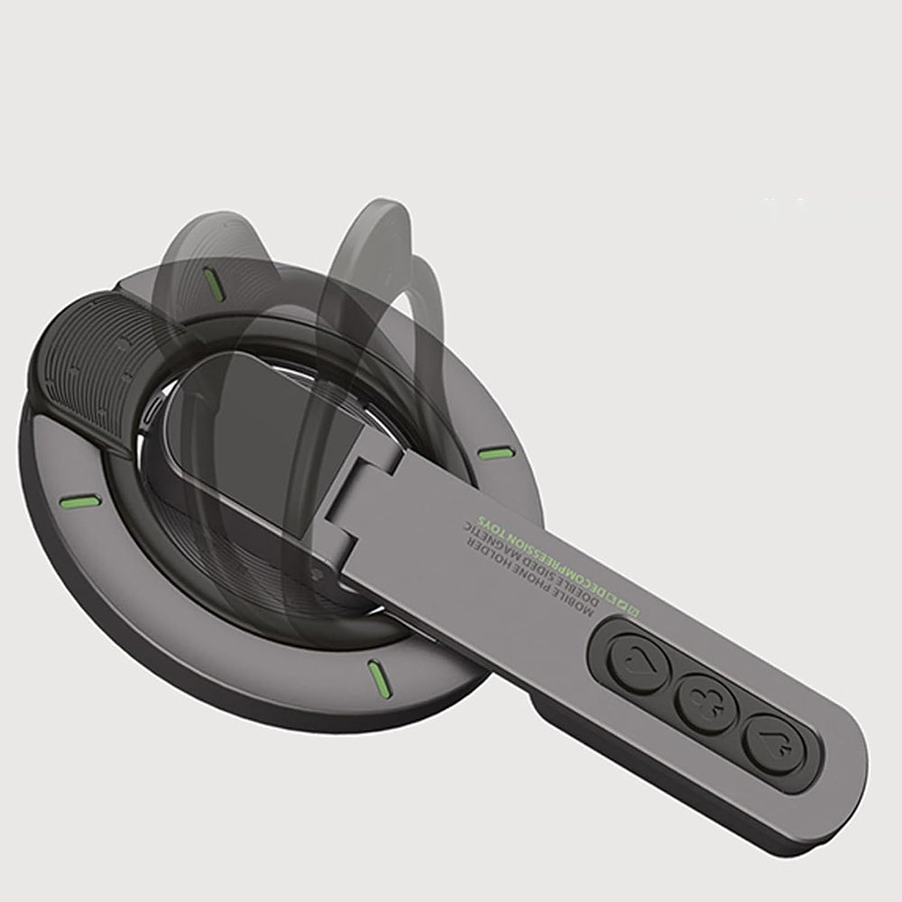 Suport Techsuit Premium MagSafe Ring AluStandX (SB1), for Desk, 360° Magnetic, Adjustable Stand, Aluminum & Zinc, Gri