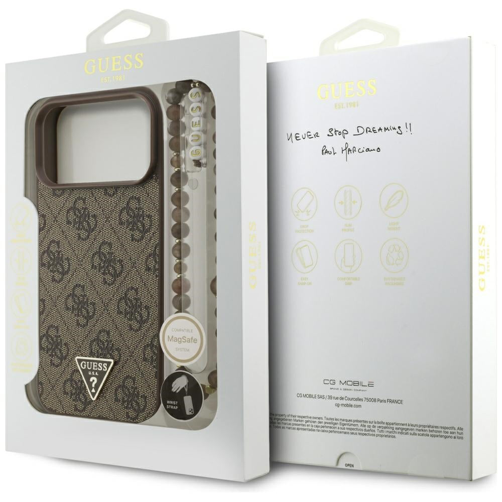 Husa de protectie Guess compatibil cu iPhone 17 Pro Max, Maro