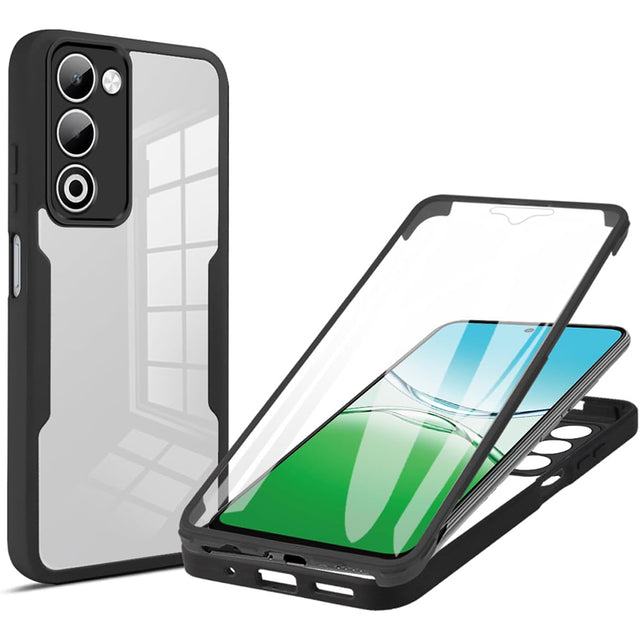 Husă + folie Techsuit pentru Oppo A5 4G / Oppo A5 5G / Oppo A5m 4G, neagră