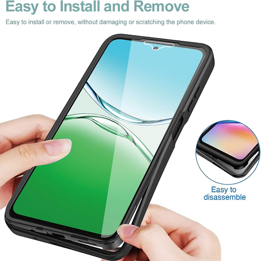 Husă + folie Techsuit pentru Oppo A5 4G / Oppo A5 5G / Oppo A5m 4G, neagră