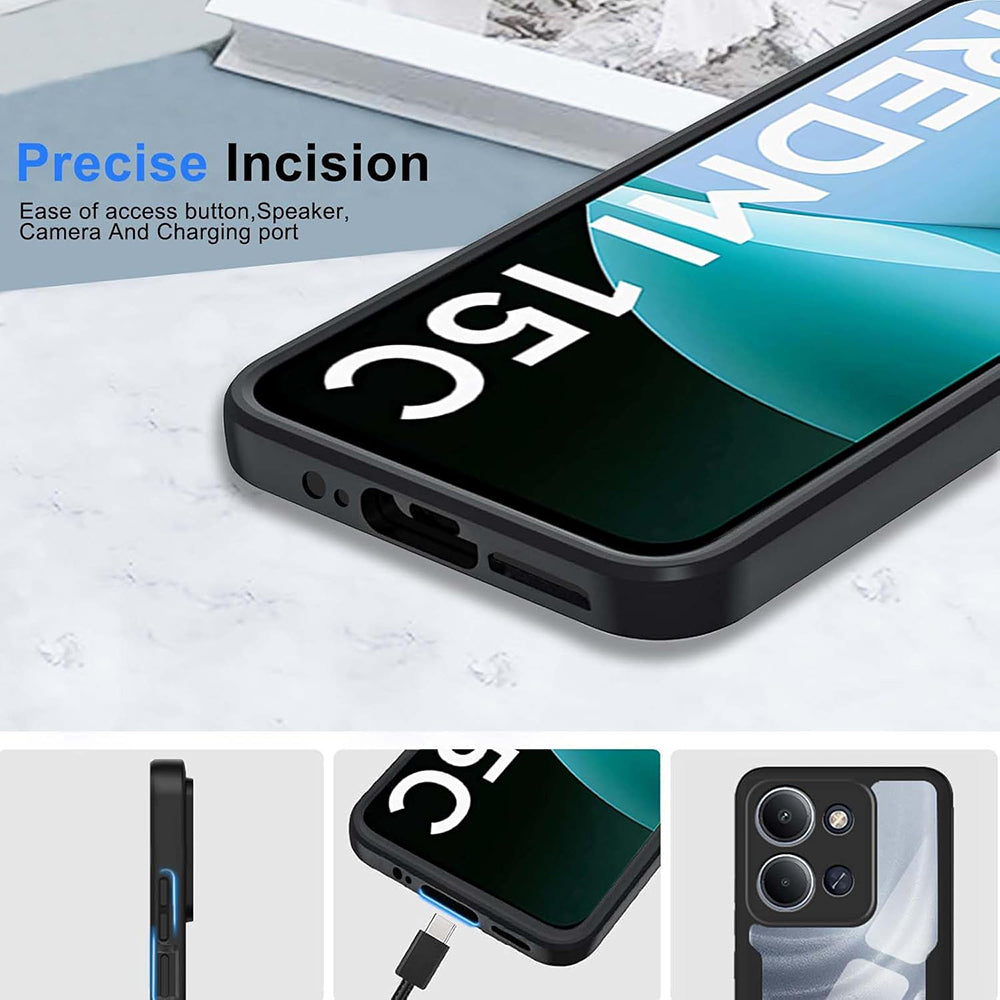 Folie de protectie Techsuit ColorVerse 360 Series + compatibil cu Xiaomi Redmi 15C 4G / Redmi 15C 5G, Negru