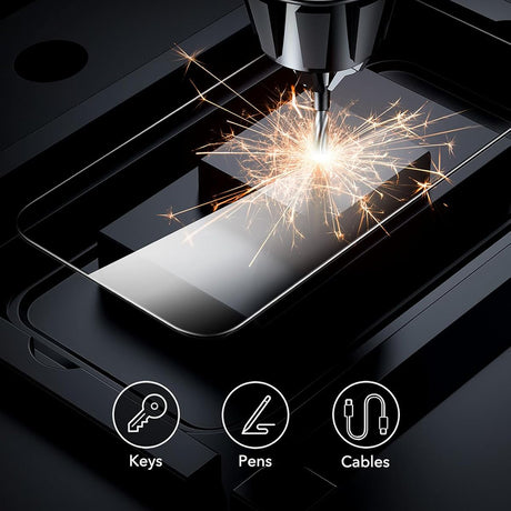 Folie de protectie ESR Tempered Glass (set de 3) compatibil cu iPhone 17 Pro Max, Negru