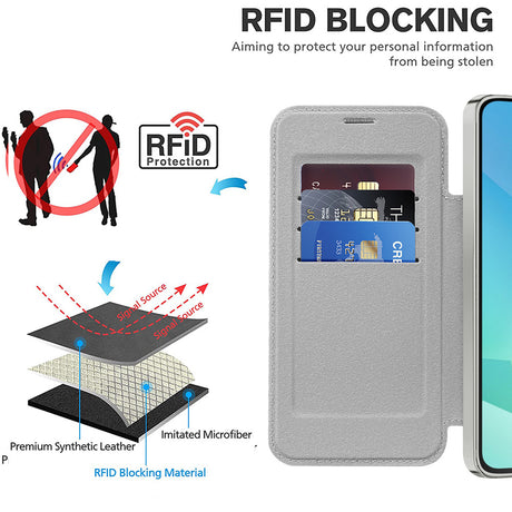 Husa de protectie Techsuit SmartMag Book compatibil cu Samsung Galaxy A17 5G / A17 4G / M17 / F17, Gri