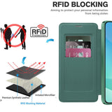 Husa de protectie Techsuit SmartMag Book compatibil cu Samsung Galaxy A17 5G / A17 4G / M17 / F17, Verde