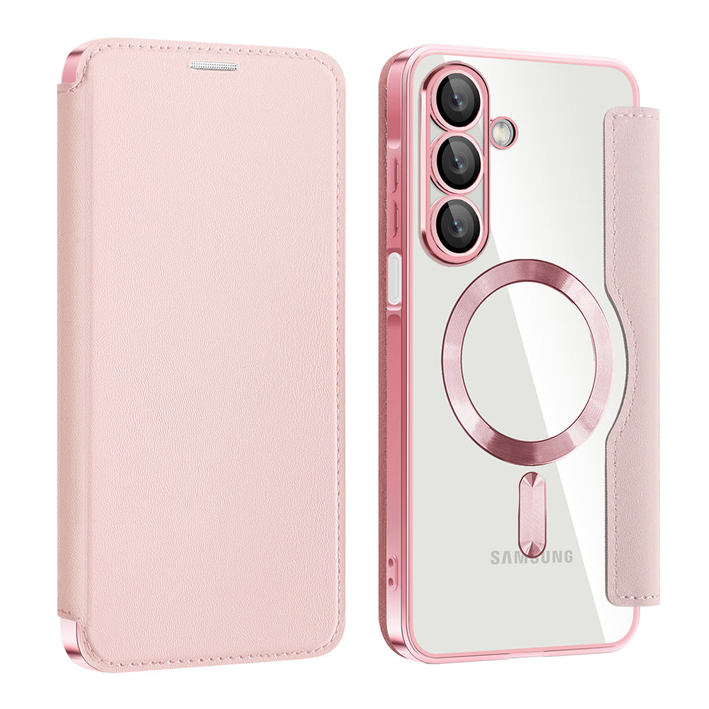 Husa de protectie Techsuit SmartMag Book compatibil cu Samsung Galaxy A17 5G / A17 4G / M17 / F17, Roz